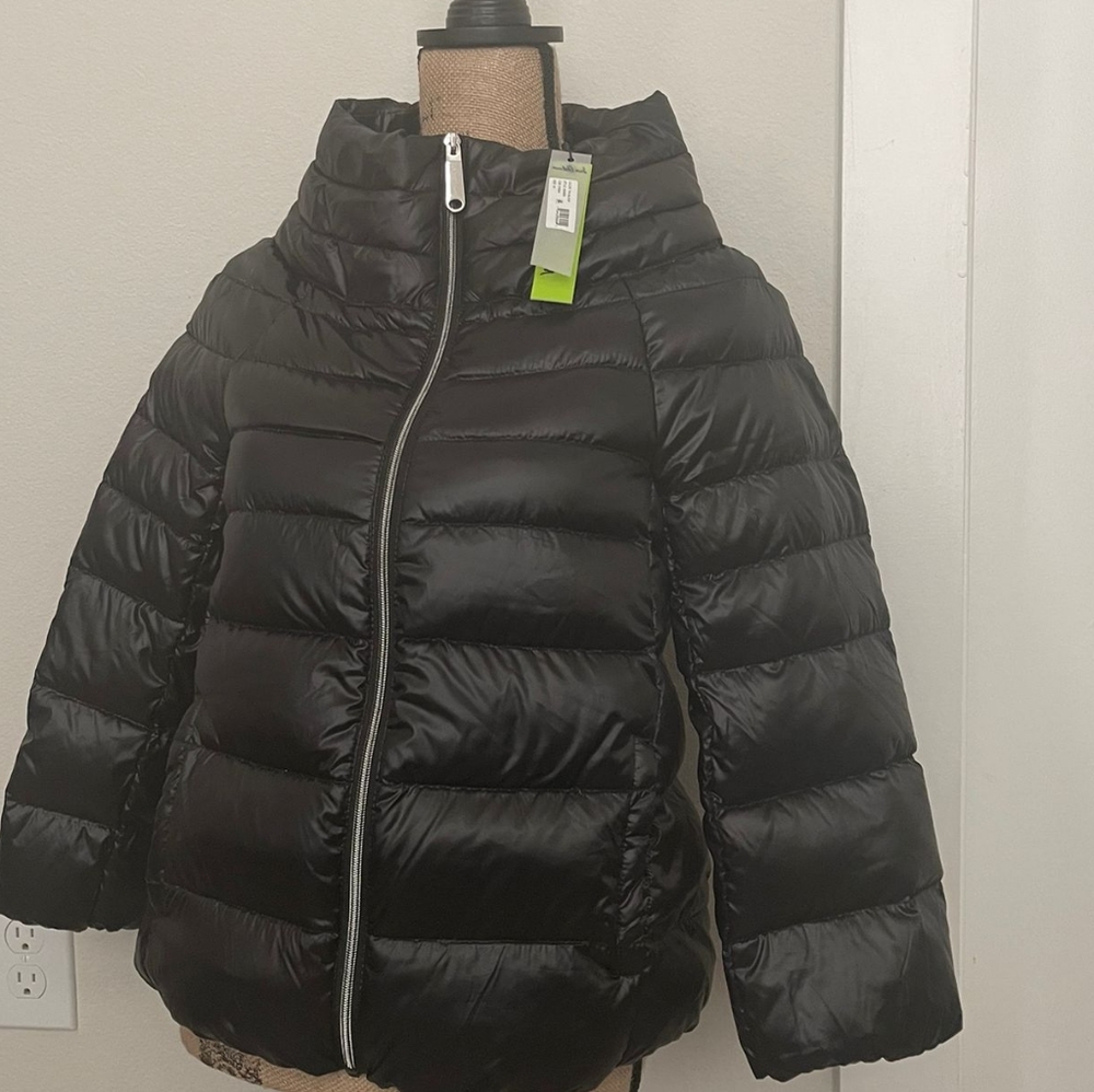 NWT! BLACK SAM EDELMAN PUFFER JACKET SIZE: XS - Picture 1 of 12